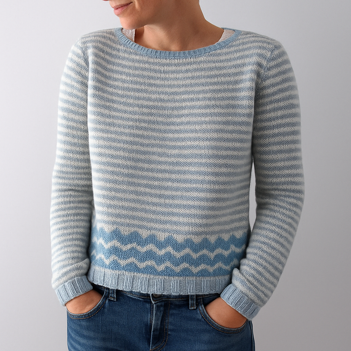 Retro kabeltrui voor dames