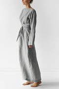 Avenie – Stijlvolle Maxi Jurk met Strikdetail