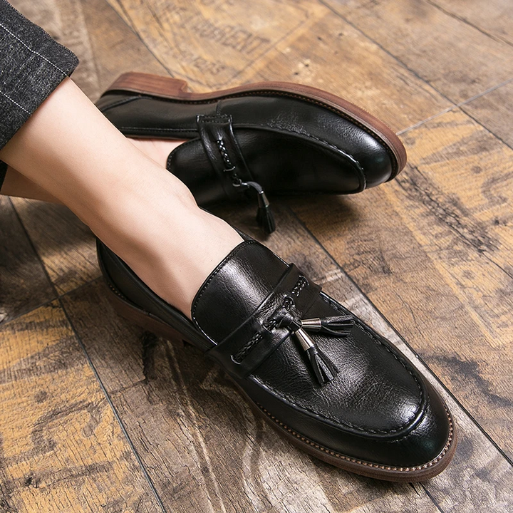 Leren Loafers met kwastjes