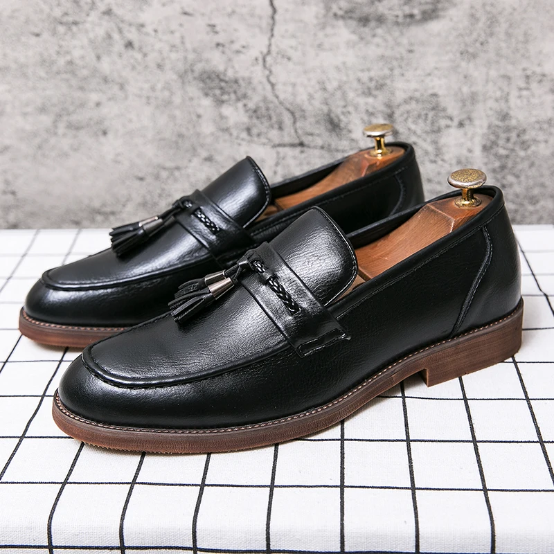 Leren Loafers met kwastjes