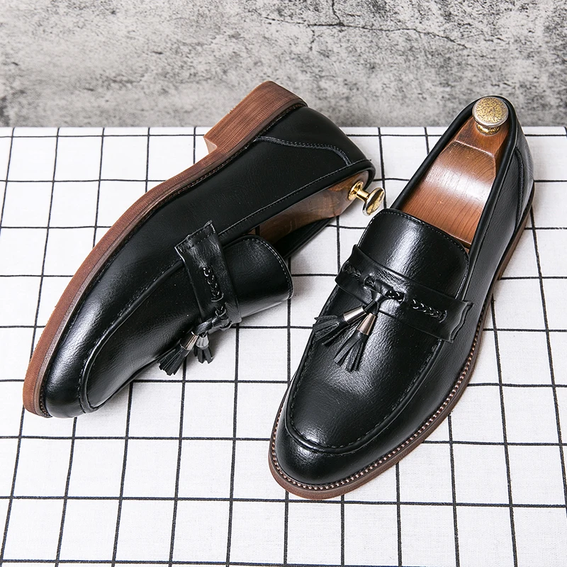 Leren Loafers met kwastjes