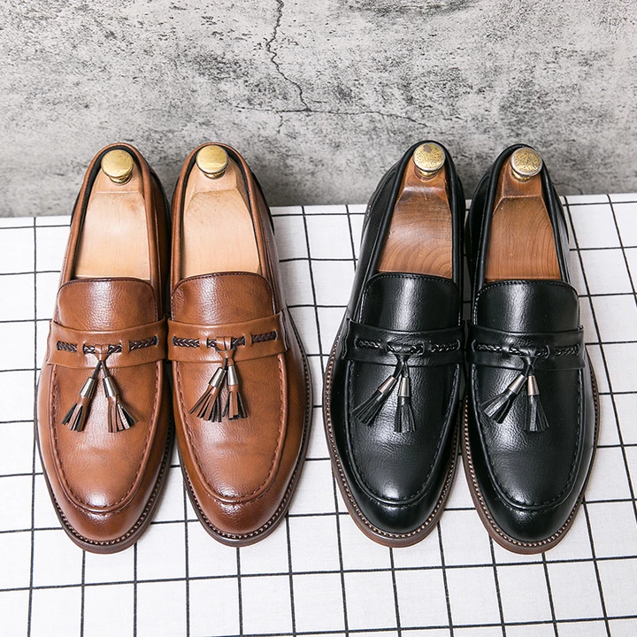 Leren Loafers met kwastjes