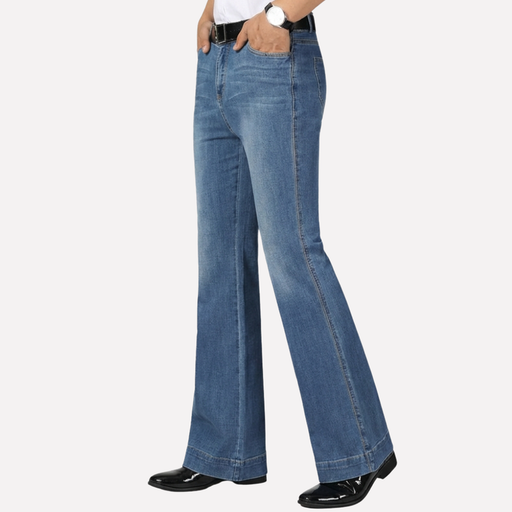 Vrouwen Hoog-gewijde Brede Pijp Jeans