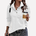 Casual Lang-Mouwen Stand Kraag Sweatshirt