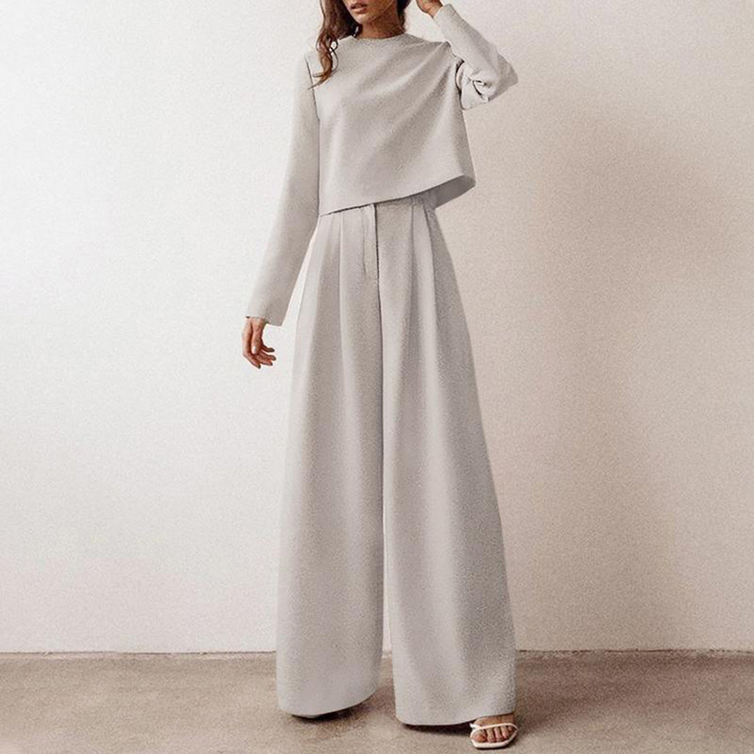 Sarah – Elegante Tweedelige Palazzo Set