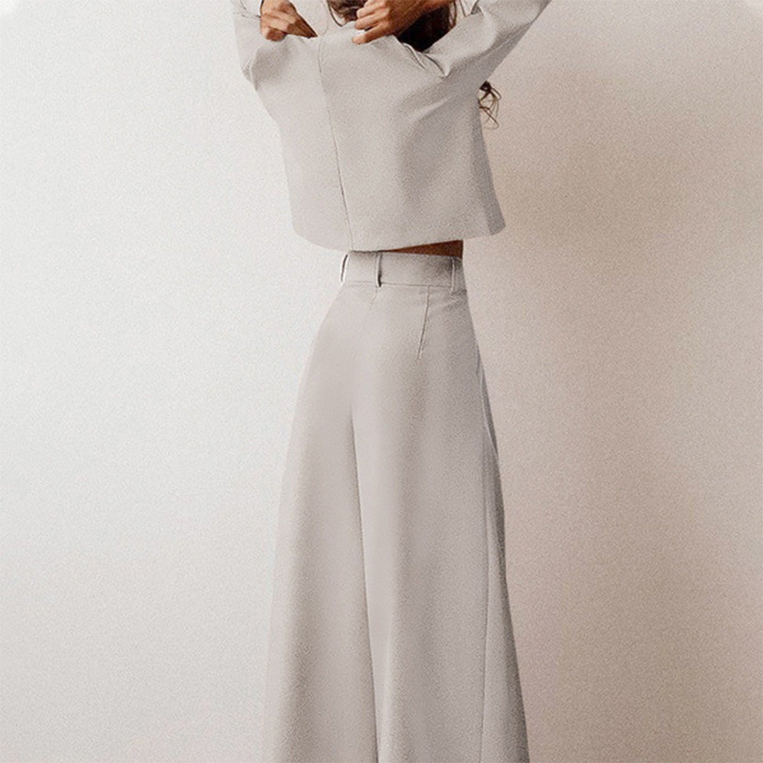 Sarah – Elegante Tweedelige Palazzo Set