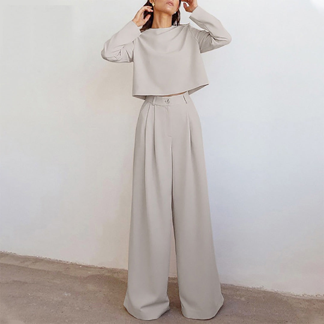Sarah – Elegante Tweedelige Palazzo Set