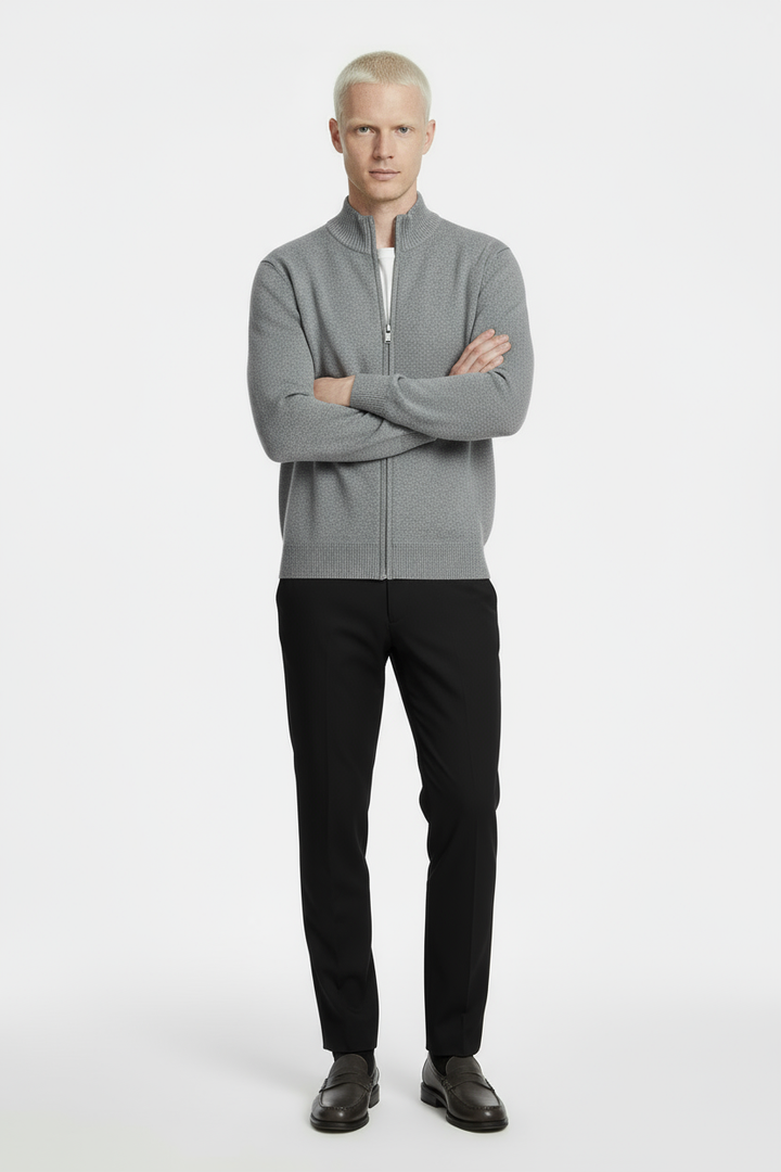 Luxe Gebreid Vest Grijs
