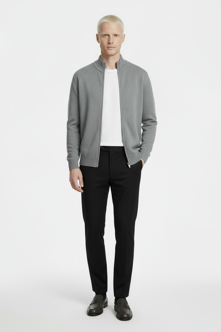 Luxe Gebreid Vest Grijs