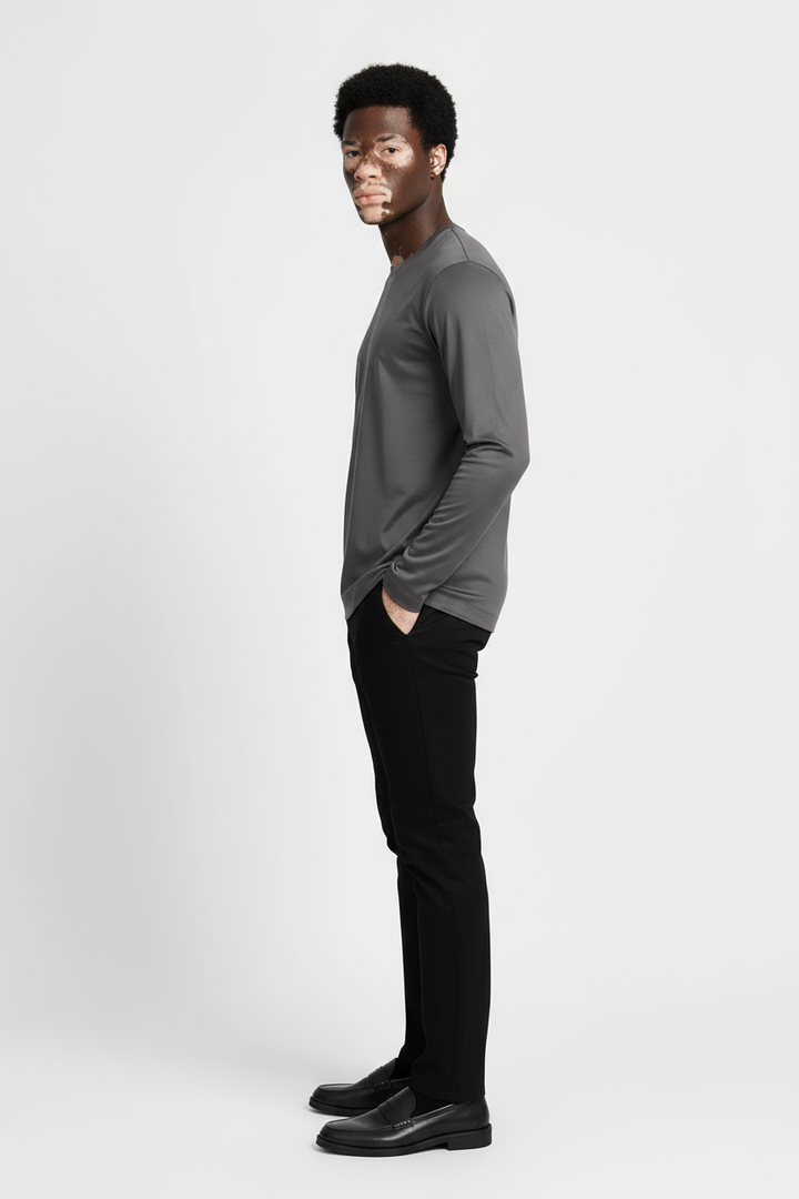 Luxe Donkergrijs Longsleeve T-shirt
