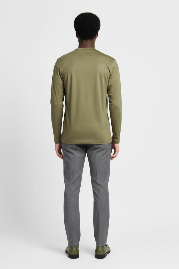 Luxe Groene Longsleeve T-shirt