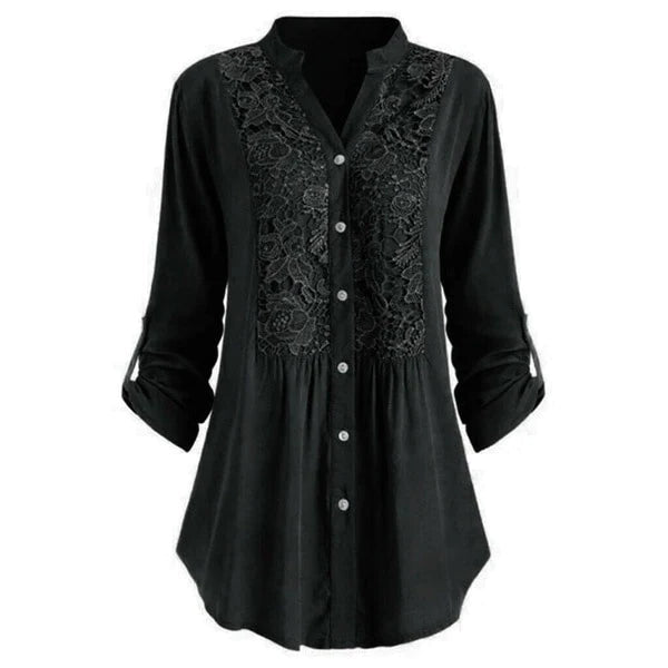Luciana – Elegante Kanten Blouse met Borduursel Dames