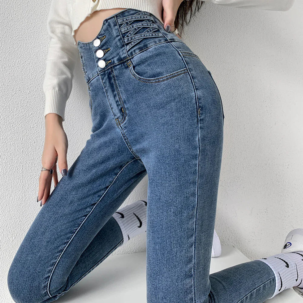 Slim Fit High Street Jeans voor Dames