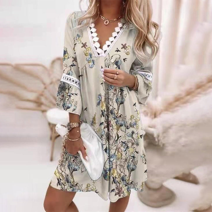 Taylor – Bohemian Jurk met V-hals en Kantdetails Dames