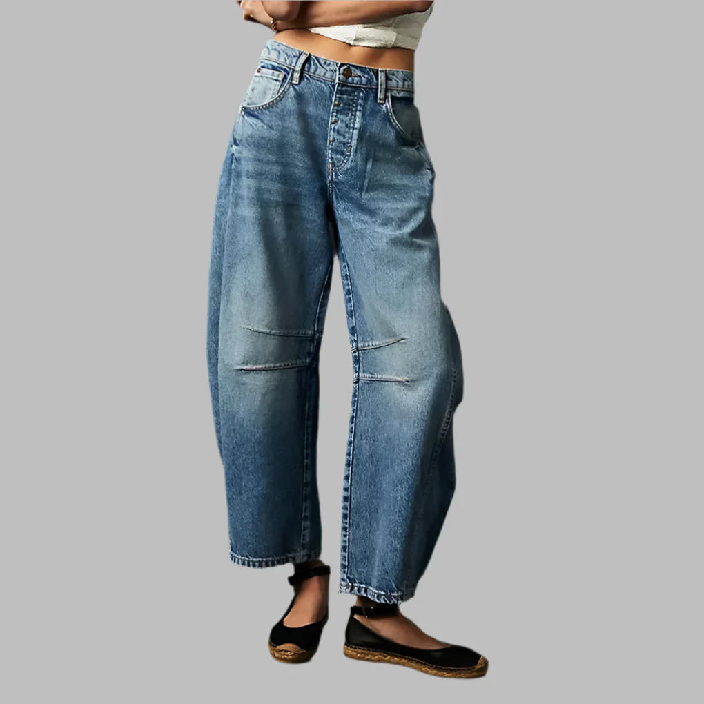 Dames jeans met wijde pijpen