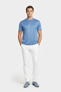 Luxe Glanzend Lichtblauw T-shirt