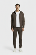 Mocha Brown Hooded Tech Suit