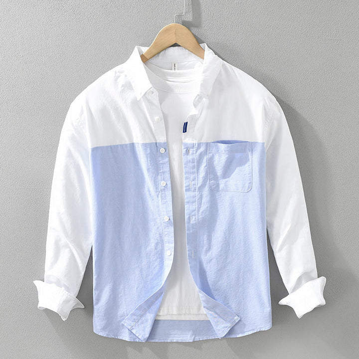 Jesper | Luchtig Tweekleurig Shirt