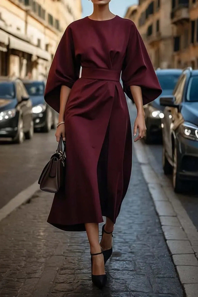 Elegante Batwing Zomerjurk met Tailleband