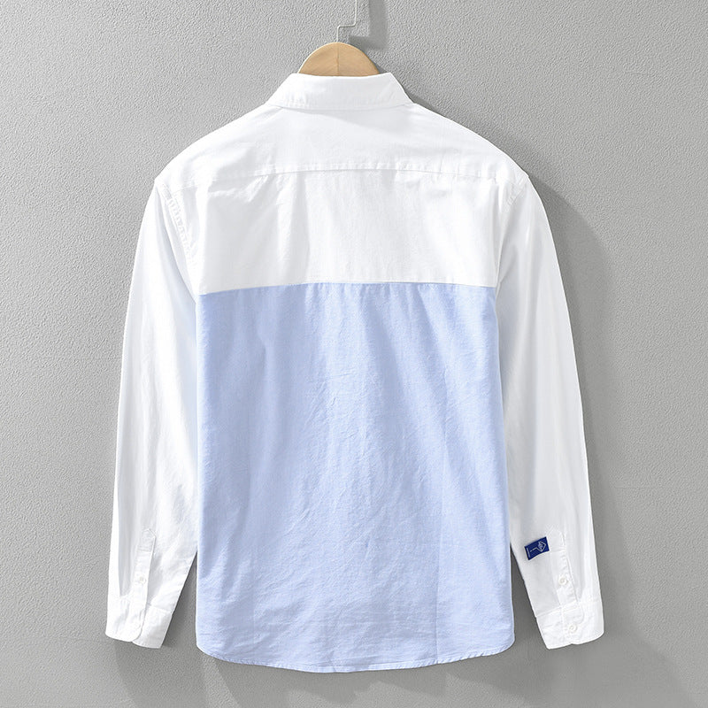 Jesper | Luchtig Tweekleurig Shirt
