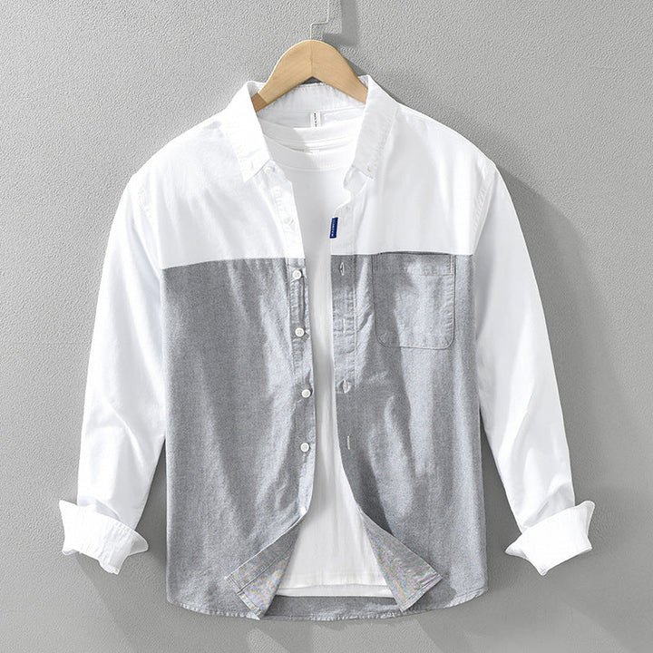 Jesper | Luchtig Tweekleurig Shirt