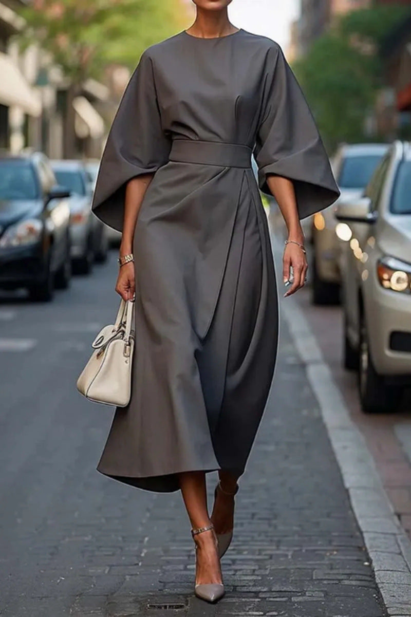 Elegante Batwing Zomerjurk met Tailleband