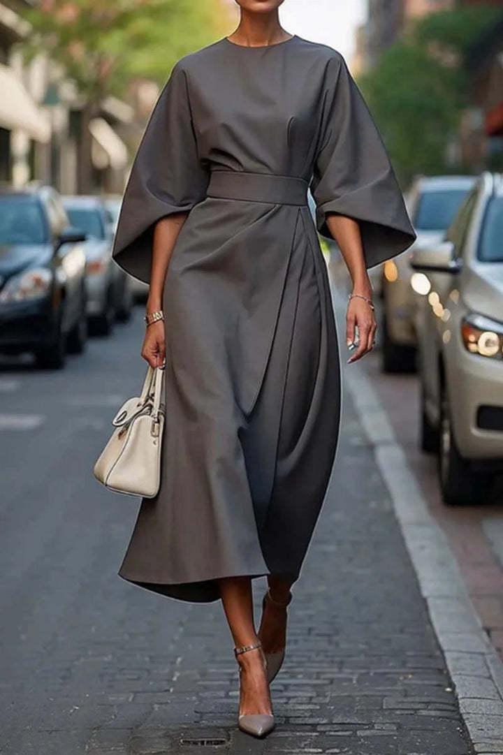 Elegante Batwing Zomerjurk met Tailleband