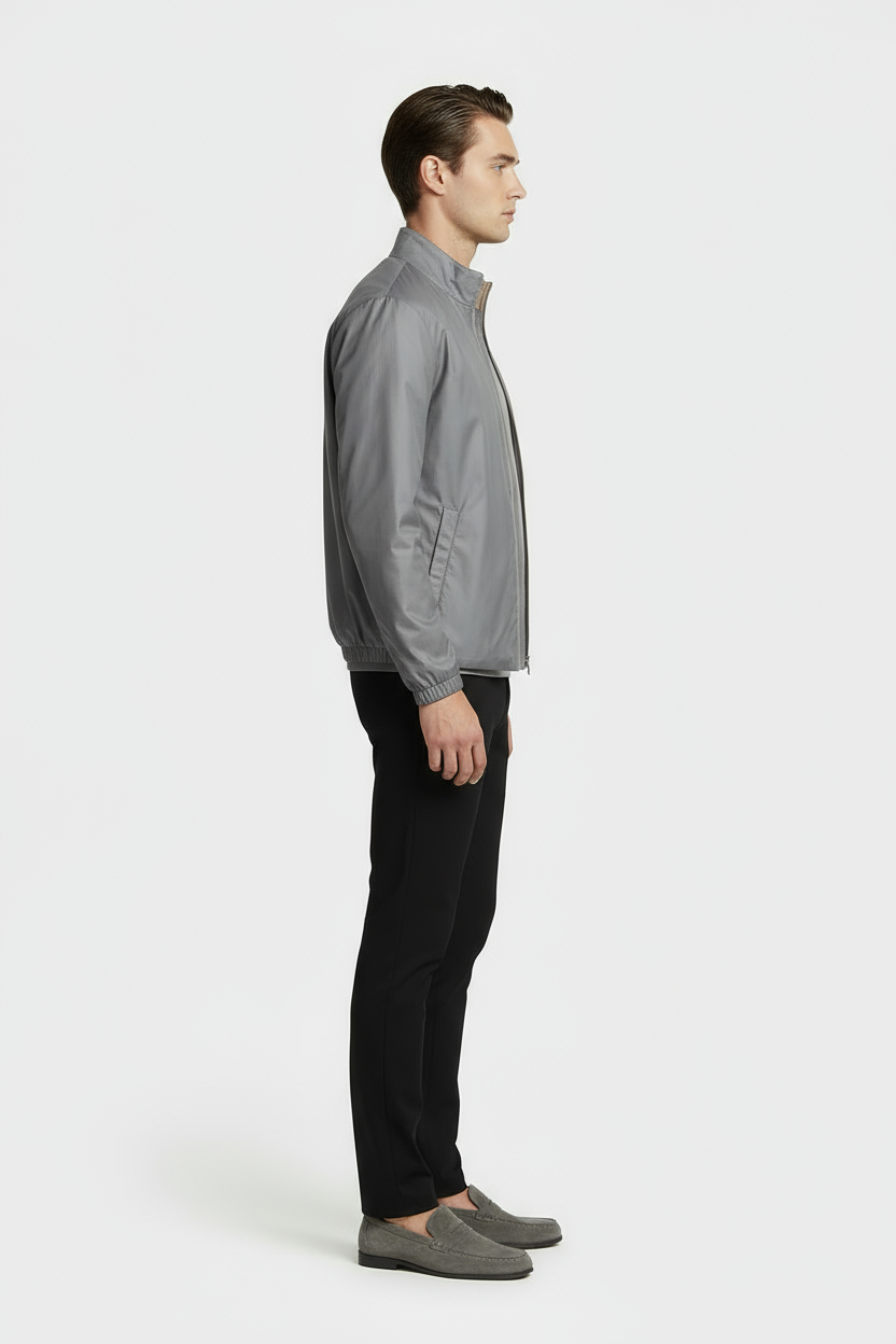Reversible Jacket Steel Grey & Sand