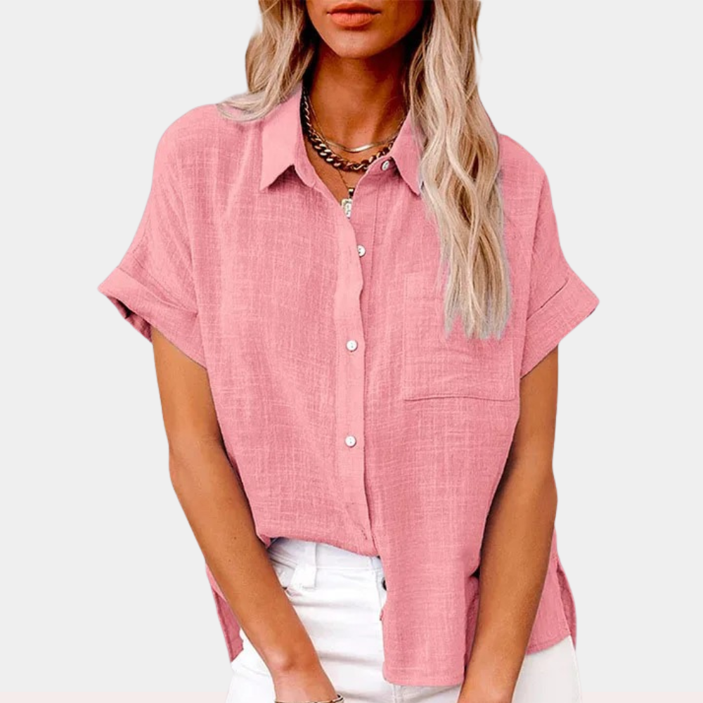 Luchtige Katoen-Linnen Blouse Dames