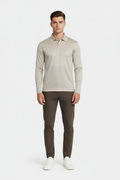 Beige Longsleeve Polo
