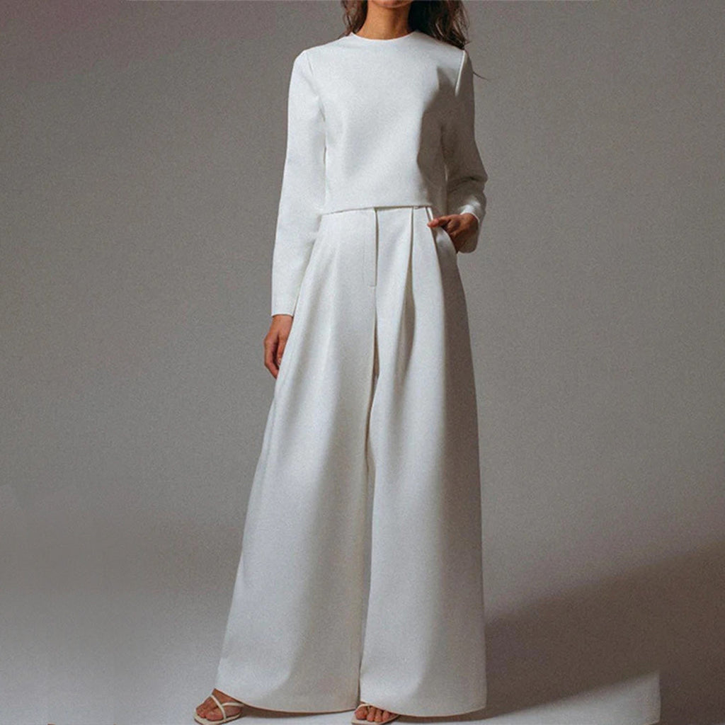 Sarah – Elegante Tweedelige Palazzo Set