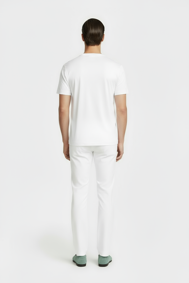 Luxe Glanzend Wit T-shirt