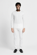 Luxe Witte Longsleeve T-shirt