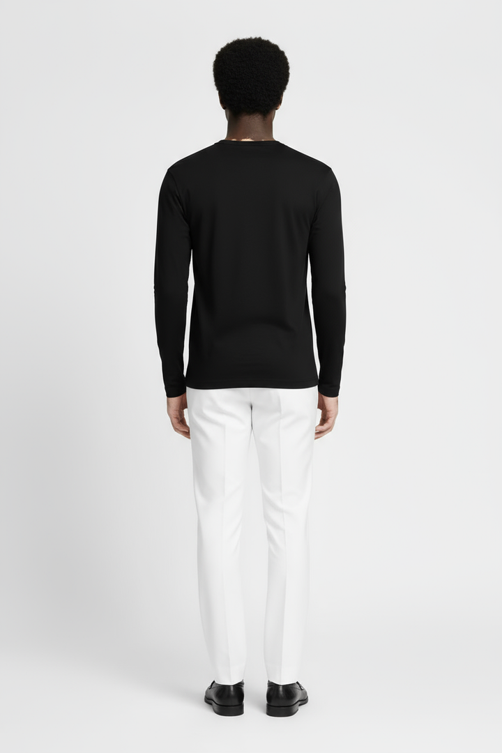 Luxe Zwart Longsleeve T-shirt