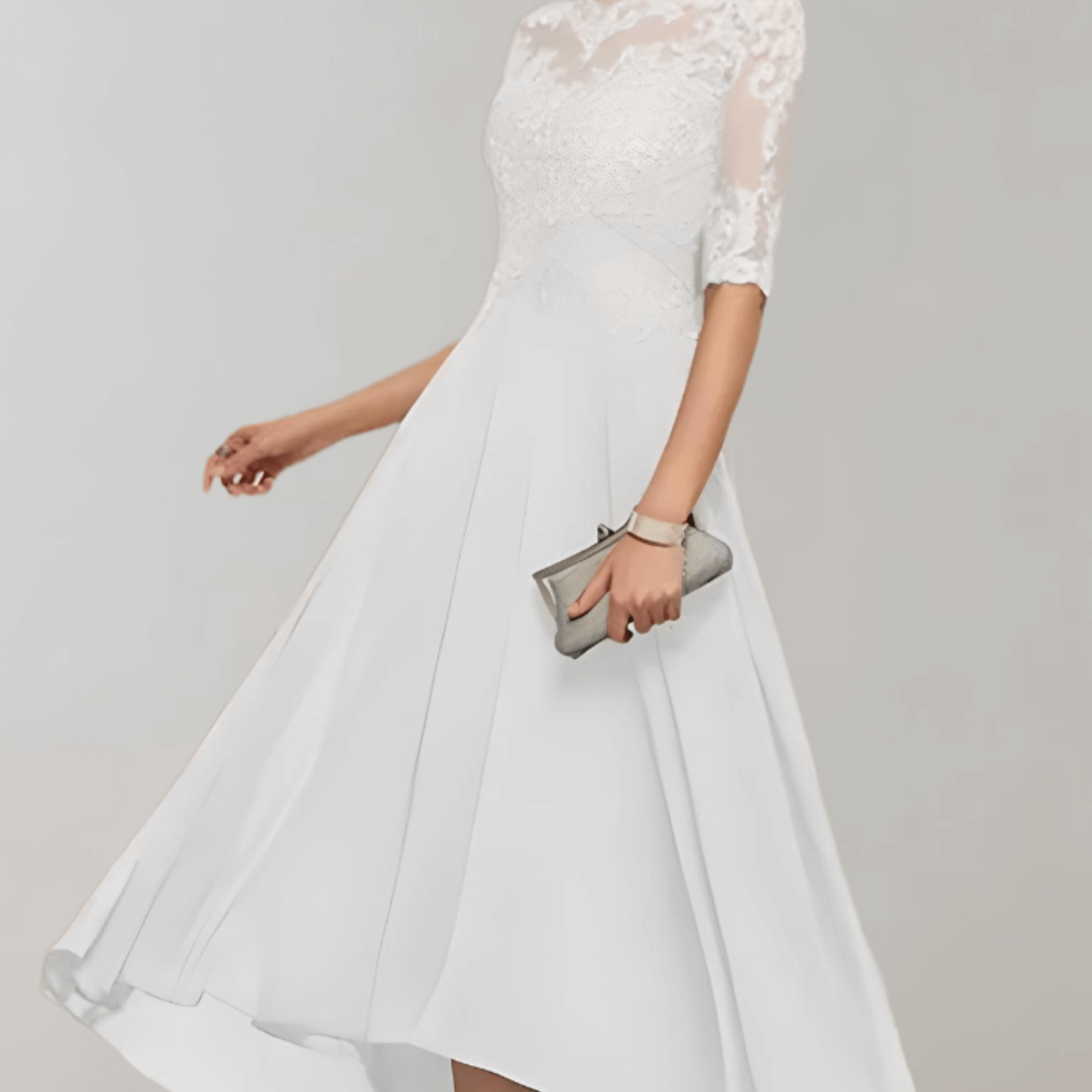 Maxi-jurk met kanten mouwen - Bruiloftsgast