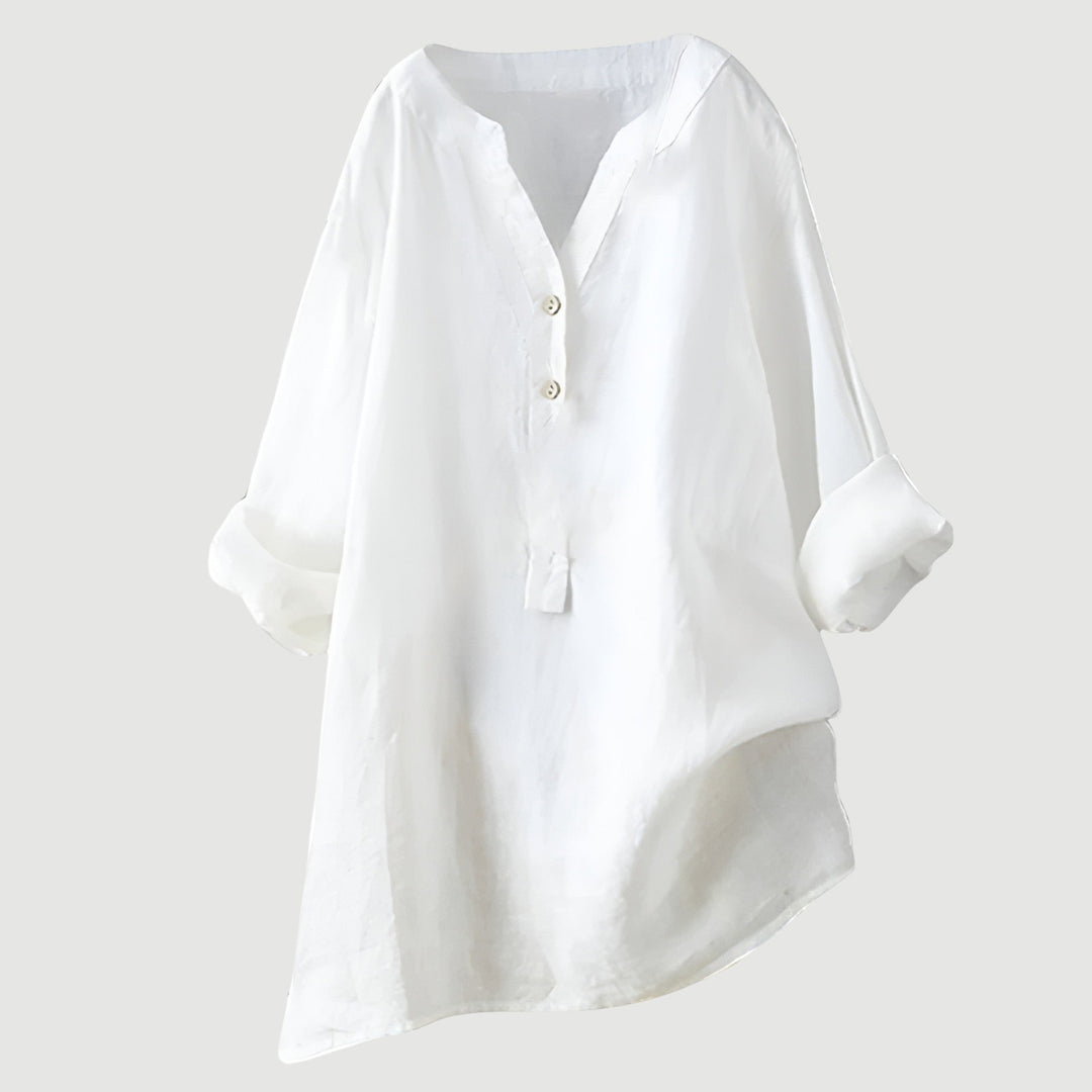 Sander & Sophie® | Luchtige en comfortabele blouse met knoopsluiting