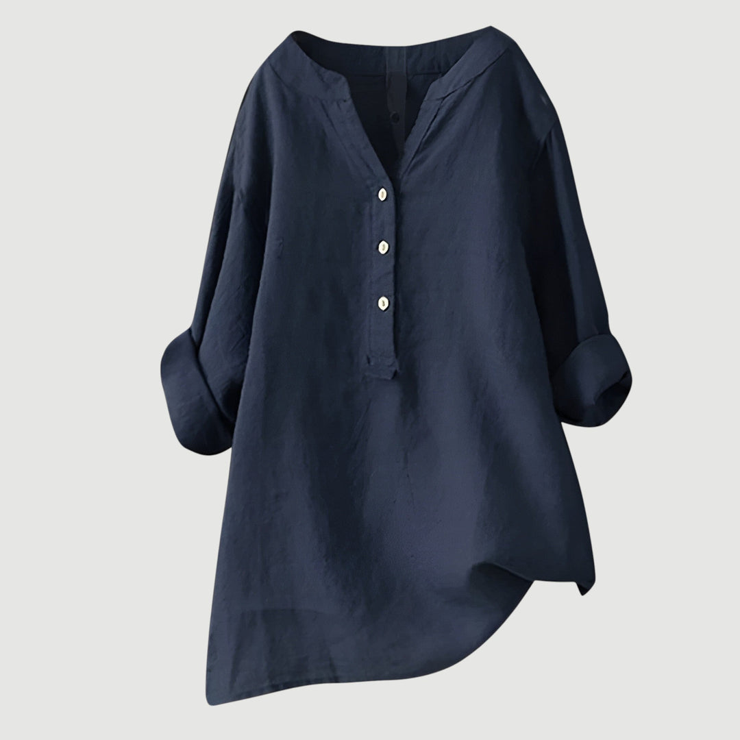 Sander & Sophie® | Luchtige en comfortabele blouse met knoopsluiting