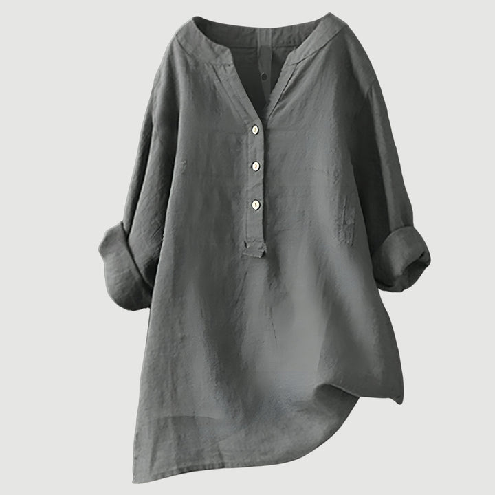 Sander & Sophie® | Luchtige en comfortabele blouse met knoopsluiting
