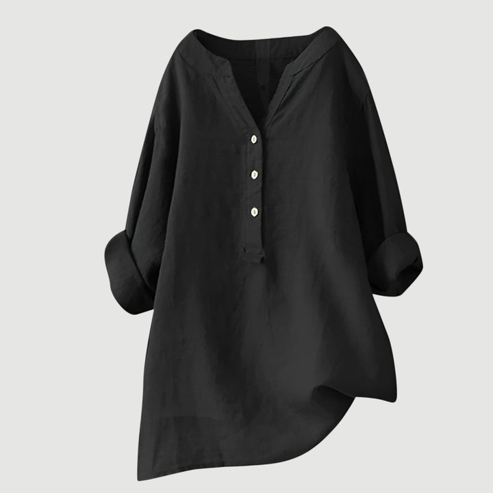 Sander & Sophie® | Luchtige en comfortabele blouse met knoopsluiting