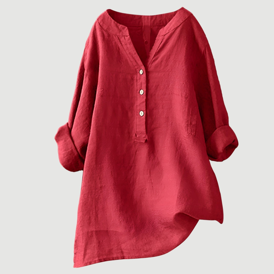 Sander & Sophie® | Luchtige en comfortabele blouse met knoopsluiting