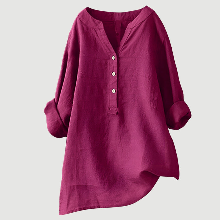Sander & Sophie® | Luchtige en comfortabele blouse met knoopsluiting