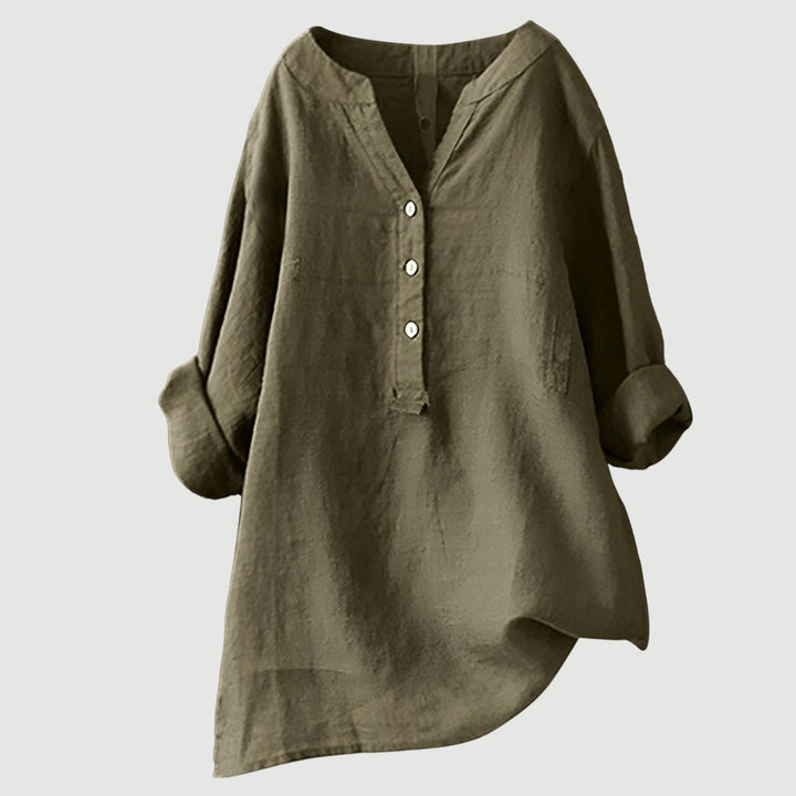 Sander & Sophie® | Luchtige en comfortabele blouse met knoopsluiting