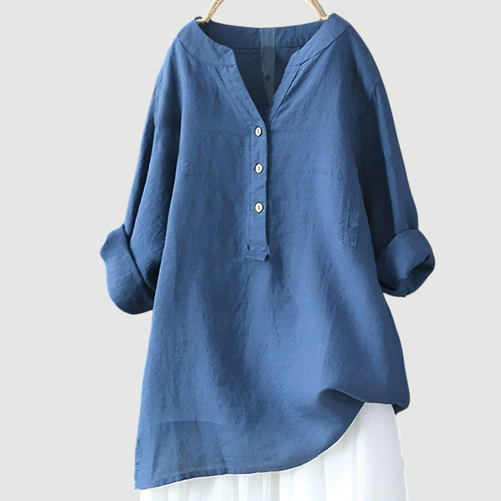 Sander & Sophie® | Luchtige en comfortabele blouse met knoopsluiting