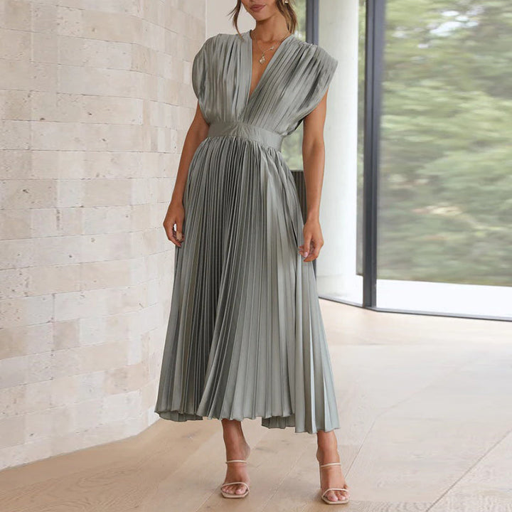 Elegante Mouwloze Zomerjurk met V-Hals