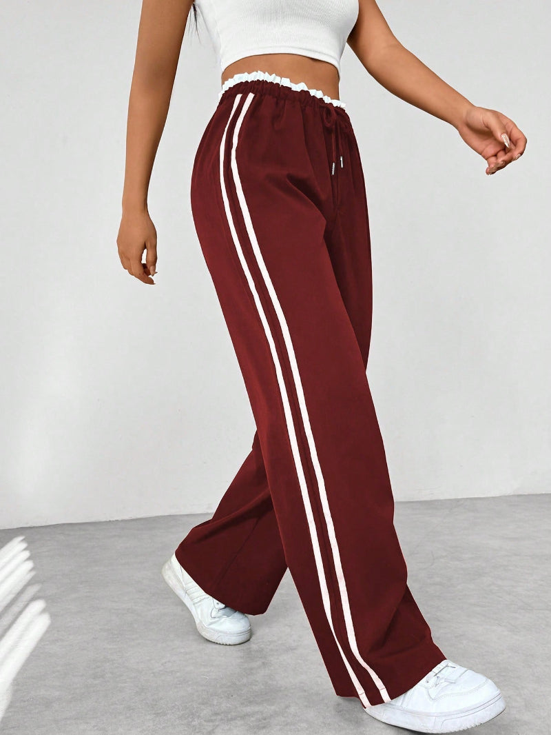 Trendy sportieve wijde broek