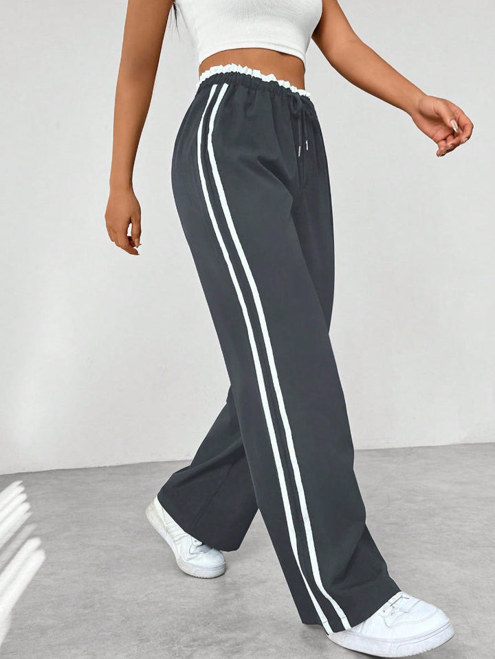 Trendy sportieve wijde broek