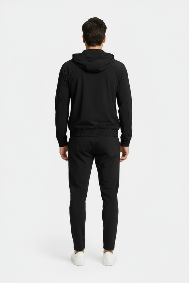 Onyx Black Hooded Tech Suit