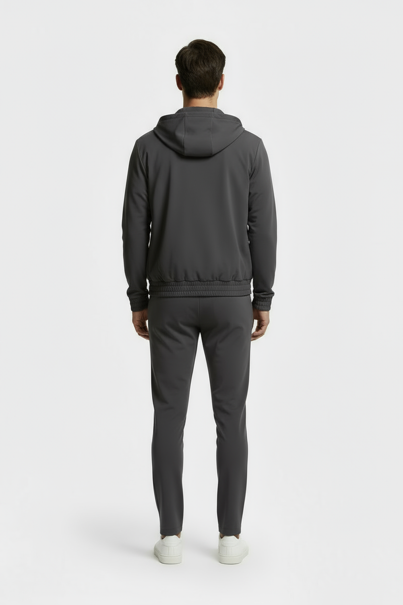 Slate Grey Hooded Tech Suit