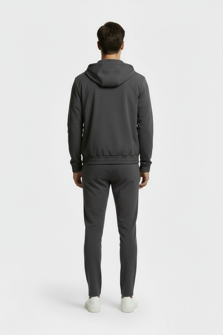 Slate Grey Hooded Tech Suit