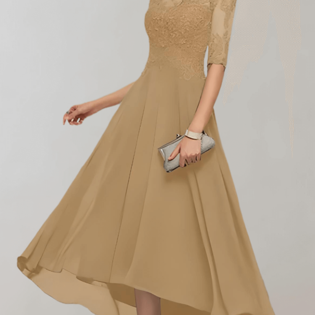 Maxi-jurk met kanten mouwen - Bruiloftsgast